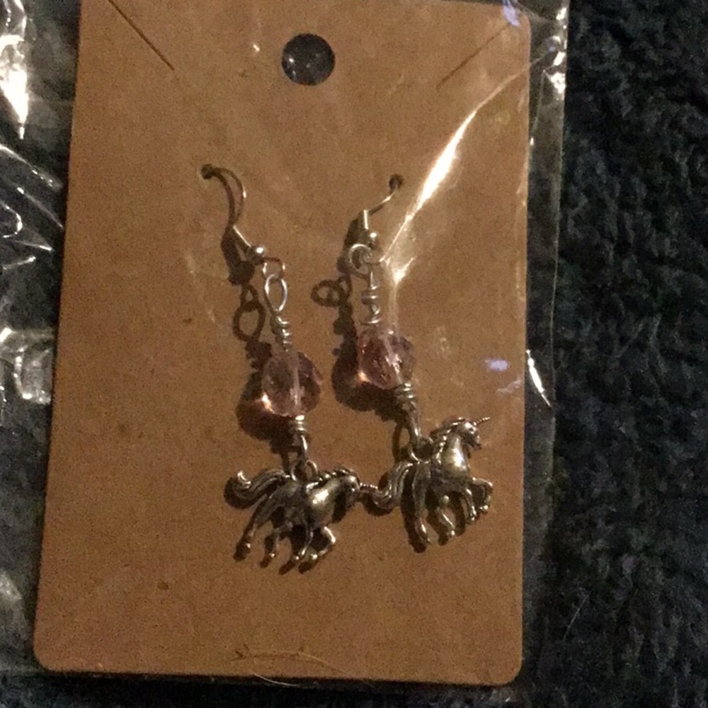 Beautiful handmade unicorn earrings